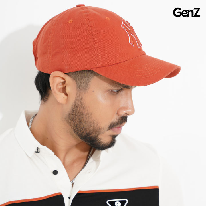 GenZ%20Premium%20Twill%20Cap%20for%20men%20-%20Front%20Embroidery%20NY%20-%20Back%20Embroidery%20Brand%20Logo%20-%20Adjustable%20Size%20with%20Metal%20Free%20D%20Ring%20-%20Brick%20Red%20Color%20-%20Image%203
