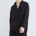 Long Sleeve Shirts Men Fashion Solid Plus Size 3XL Social Formal Business Cozy Handsome Korean Leisure Basic Simple Sheer Camisa. 