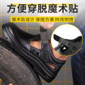 Summer labor protection shoes, anti-smashing, anti-puncture sandals, wear-resistant and non-slip rubber soles, construction site shoes, breathable holes, one piece of delivery. 