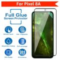 Google Pixel 8A Full Glue & 100% Finger Print Tempered Glass Screen Protector. 