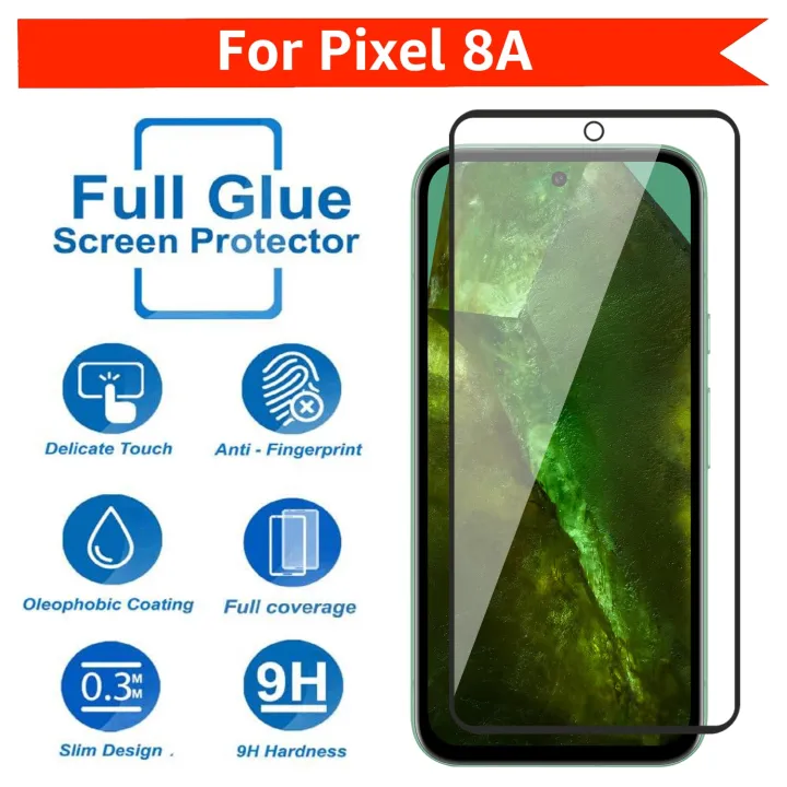 Google%20Pixel%208A%20Full%20Glue%20&%20100%25%20Finger%20Print%20Tempered%20Glass%20Screen%20Protector%20-%20Image%202