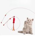 Funny Cat Stick Toy with Bell, Long Wire Mouse/ Fish kitten toy, Cat Exercise Play Fun Gifts Cute Bell. 