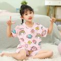 2 4 6 8 10 Years Kids Pjs Sets Summer Pajamas for Children Cotton Boys Sleepwear Baby Pyjamas Short Sleeves Girl Sets Nightwear. 