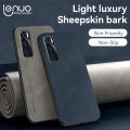 Lenuo For vivo V20 SE / Y70 Sheepskin Leather Shockproof Case Luxury Matte Back Cover. 
