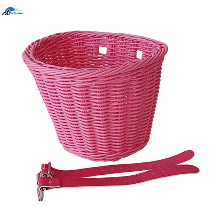 Kids Bike Basket Carrying Accessories with Straps Storage Basket Basket for Girls
