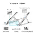 DoomHot Lap-top Stands Foldable Aluminium Lap-tops Stand Portable 6-Level Height Adjustable Holder Notebook Stand Air Flow Cooling Ergonomic Design Stands for 10 -15.6 Inch PC Computer Accessories. 