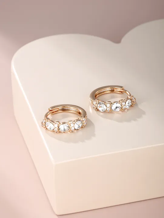 Xuping%20jewelry%20manufacturers%20wholesale%20fashion%20alloy%20earrings%20Korean%20niche%20single-row%20crystal%20hoop%20earring%20earrings%20-%20Image%205