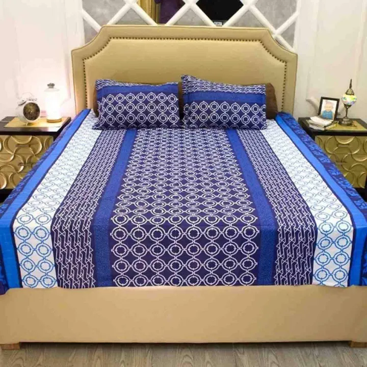 Discover%20Ultimate%20Comfort:%20Reimagine%20Comfort%20with%20Cotton%20Print%207.5/8.5%20Feet%20Double%20King%20Size%20Bedsheet%20Set%20and%20Two%20Pillow%20Covers%20-%20Bed%20Sheet%20-%20Image%203