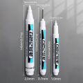 SF 0.7/1/2mm White Permanent Paint Pen Acrylic Maker Waterproof Oily Pens for Wood Rock Plastic Leather Glass Stone Metal Canvas Ceramic Deep Hole Marker. 