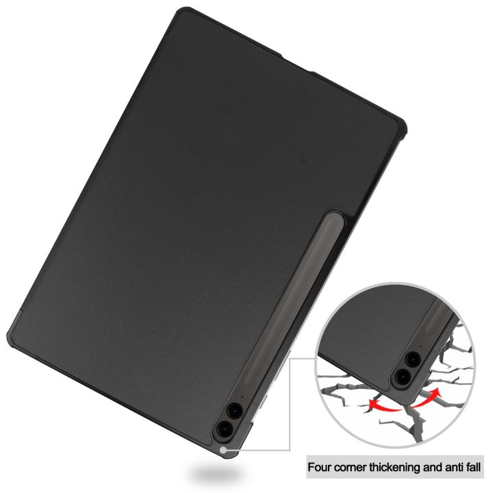 Custer%20Pure%20Color%203-Fold%20Holder%20Leather%20Case%20For%20Samsung%20Galaxy%20Tab%20S9%20FE+%20-%20Image%207