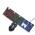 Keyboard Mouse Combo 1 Set Cool Suspended Keycap Structure Comfortable Percussion Clear Print Keyboard Mouse Set For Home.