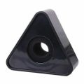 Microphone Logo Flag  Box Triangle Shape black & white. 