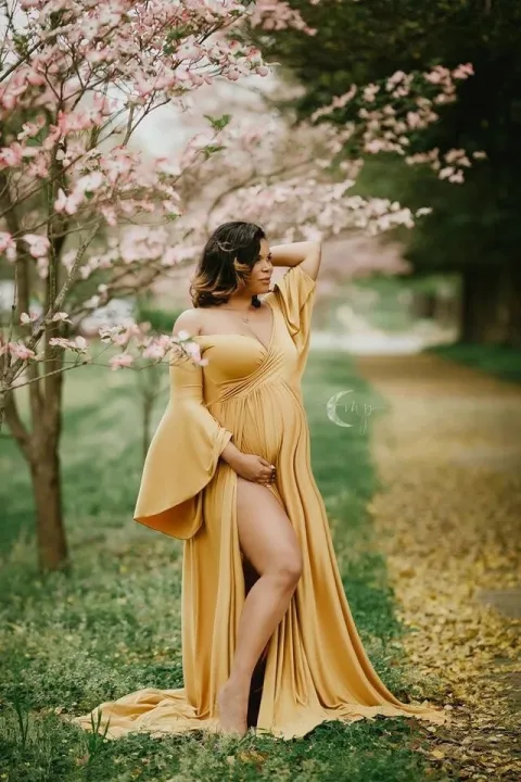 Sexy%20Maternity%20Shoot%20Dresses%20Shoulderless%20Pregnancy%20Dress%20Photography%20Maxi%20Maternity%20Gown%20Photo%20Prop%20Clothes%20For%20Pregnant%20Women%20-%20Image%204