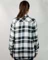 Black and White Long Sleeve Flannel Shirt.