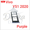 For Vivo Y51 Sim Tray Micro SD Card Slot with Sim Ejector Pin Replacement Part.