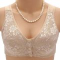 36~46 Women Front Button Bra without padding Plus Size bras Mother's Wireless Top Underwear Large Bralette 5123. 