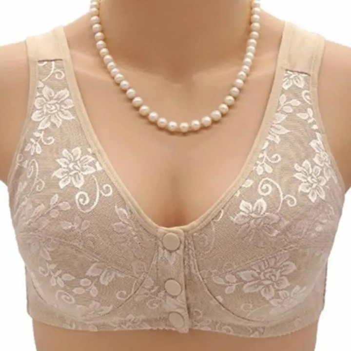 36~46%20Women%20Front%20Button%20Bra%20without%20padding%20Plus%20Size%20bras%20Mother's%20Wireless%20Top%20Underwear%20Large%20Bralette%205123%20-%20Image%202