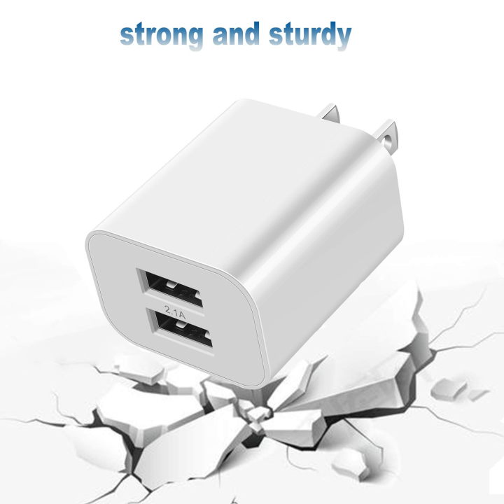 USB%20Wall%20Charger%20Block%202Pack%20Dual%20Port%20Cube%20Plug%20Power%20Charging%20Adapter%205V%202.1A%20Brick%20for%20Apple%20iPhone%2011/XS%20Max/XR/X/8/7/6S/6S%20Plus/6/SE/5S/5C/iPad%20Mini/Air%202/Andriod%20Samsung%20Galaxy%20Kindle%20Fire%20LG%20-%20Image%206