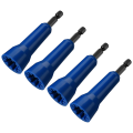 4Pc Nut Twister Kit Wire Twister Tool Spin Twist Wire Connector Socket, Wire Connector Driver Set with 1/4Inch Chuck. 