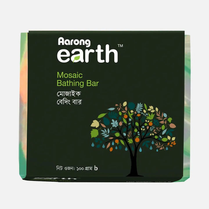 Aarong Earth Mosaic Bathing Bar - Green  100 gm