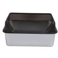Stainless Steel Cat Litter Box Easy To Clean Odor Blocking Large Kitty Litter Box with Scoop for Big Cats. 