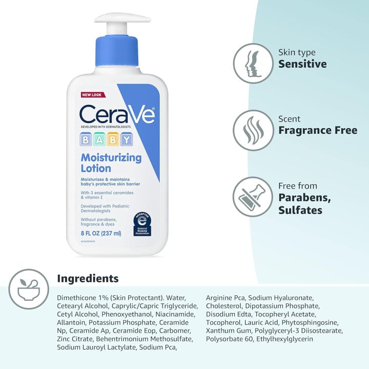 CeraVe%20Baby%20Lotion,%20Gentle%20Baby%20Skin%20Care%20with%20Ceramides,%20Niacinamide%20&%20Vitamin%20E,%20Fragrance,%20Paraben,%20Dye%20&%20Phthalates%20Free,%20Lightweight%20Moisturizer,%208%20Ounce,%20Packaging%20May%20Vary%20-%20Image%203