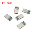 10PCS USB 3.1 Type-C PD 20W Connector 5Pin Male Receptacle Adapter to Solder Wire Cable High Current Support Board plug. 