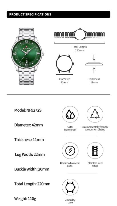 NAVIFORCE%209272%20Men's%20Fashion%20Quartz%20Watches%20in%20Business-Sport%20Style%20Stainless%20Steel%20-%20Image%202
