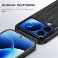 HODON Phone Case For Xiaomi Mi 17 Pro Max 15 14 14T Pro Ultra Redmi K80 Pro Hard PU Carbon Fiber Shockproof Protective Back Cover Case For Xiaomi Mi 17Pro max Phone Shell. 