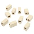 RJ45 CAT6 Ethernet Cable Coupler or Jointer 10 / 5 / 3 / 1 pcs | LAN Cable Joiner Adapter | Cat6 or Cat5e Cable Extender | Gold Plated | Computer & Network Connector (Yellow).
