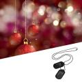 LALA Men Black Military Army 2 Dog Tags Chain Pendant Necklace N045. 