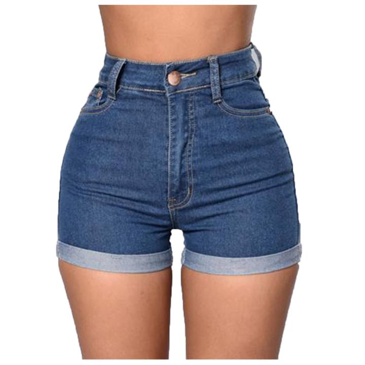 2022%20Dark%20Blue%20Jean%20Shorts%20For%20Women%20Casual%20Hip%20Lift%20High%20Waist%20Denim%20Shorts%20Mujer%20Short%20Jeans%20Female%20-%20Image%204