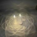 LED Electronic Flameless Candles Light Wedding Birthday Dinner Party Rose Flower Crystal Table Desk Lamp Home Decor Night Light.