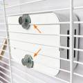 Bird Cage Heater Adjustable Temperature for Parakeets Reptiles Turtles White thermostat. 