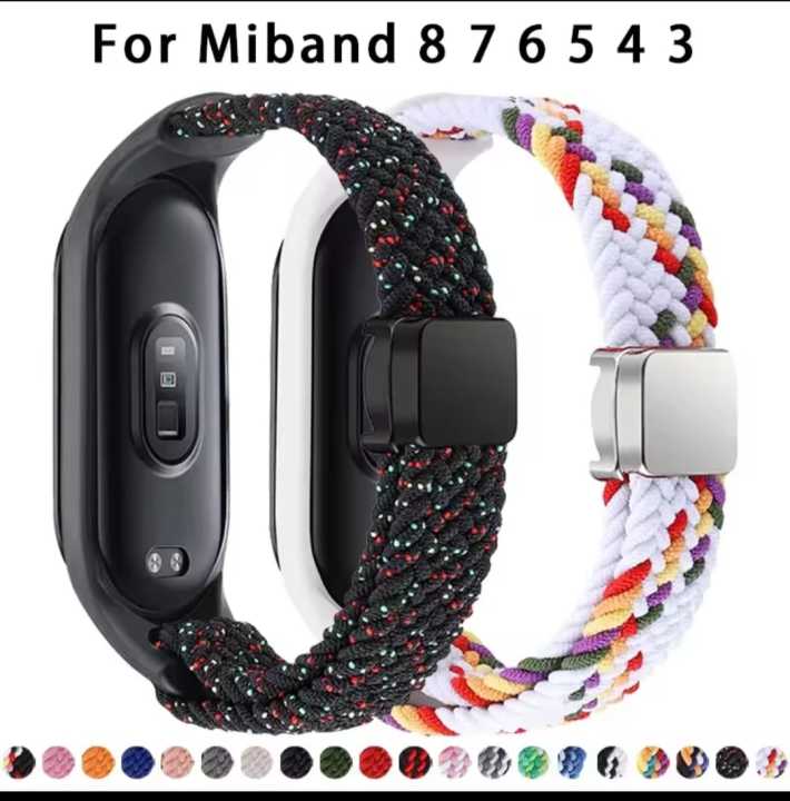 Nylon Strap for Xiaomi Mi band 6 5 4 3 7 Replacement Bracelet For Xiomi Mi band6 Mi3 Mi4 Mi5 Mi6 শুধু ঘড়ির বেল্ট ঘড়ি না