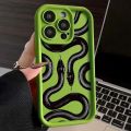 Cute Doodle Funny Snake Case for IPhone 14 13 12 11 15 Pro Max XS XR X 8 7 Plus SE2 IPones 14Pro 15Pro Matte Soft Silicone Cover.