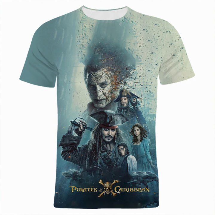 Disney Pirates Of The Caribbean T-Shirts 3D Print Streetwear Men Women Casual Fashion Oversized T Shirt Kids Tees Tops Clothing