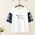 Jersey Short Sleeve Casual T-Shirt Top for Women Trendy Fashion Everyday Wear Assorted Color. 