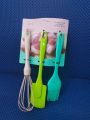 3 in 1 Silicone Kitchenware, 3-Piece Baking Kit, Basting Brush, Dough Spatula & Whisk, Silicone Kitchen Utensils, Silicone Baking tools Pack of 3. CD:P20.. 