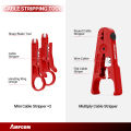 AMPCOM RJ45 Crimper Lan Tester Tool Set Ethernet Cable Stripper Punch Down Tool rj 45 rj11 Connectors 12 in 1 Cabling Repair Set. 