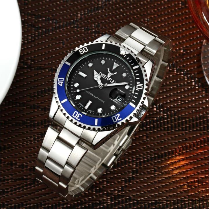 New%20Tuhao%20Gold%20and%20Silver%20Color%20Steel%20Belt%20Water%20Ghost%20Men's%20Date%20Quartz%20Waterproof%20Business%20Fashion%20Watch%20-%20Image%202