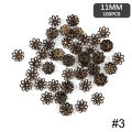 100Pcs/Bag 8-petal Lotus Bead Hat Hollow Flower Spacer Loos Charm Bead Cap for DIY Jewelry Making Bracelet Accessories 11mm-MOILY. 