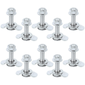 L Track Threaded Stud Fittings L-Track Threaded Double Stud Lug Fitting Tie Down, Used with L Track Rails Durable Easy Install Easy to Use , Gold.