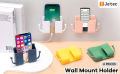 1pcs Wall Mount Phone Holder Self-Adhesive Wall Beside Organizer Storage Box Plastic Charging Phone Stand Remote Wall-Mounted Phone Brackets Holder for Bedroom.