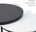 Round Coffee Tables,2 Round Nesting Table Set Circle Coffee Table with Storage Open Shelf for Living Room Modern Minimalist Style Furniture Side End Table of Stable(Black &. 