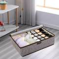 Closet Organizer Sock Storage Box with Lid Multipurpose Rectangular Bed Organizer.