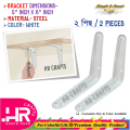 Wall Mounted L Shaped Angle Bracket 2 Pieces Set (Size-5"x6")- Decorative Shelf Bracket- Angle Bracket- Bracket- L Bracket- Support Bracket- Floating Bracket- Heavy-Duty Bracket-Wall Bracket-Corner Bracket-HR CRAFTS.