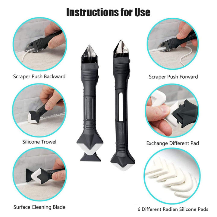 KOGEEK%20Caulk%20Remover%20Tool%203%20in%201%20Metal%20Caulking%20Tool%20with%206%20Silicone%20Pads%20Sealant%20Finishing%20Tools%20Glass%20Glue%20Angle%20Scraper%20for%20Kitchen%20Bathroom%20Window%20Ceramic%20Tile%20Floor%20-%20Image%206
