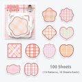 Panda Online 100 Sheets YYJ Special Shaped Note Series Irregular Lattice Grid Memo Pad Checkered Sticky Notes Album Diary Journal Decorative DIY Scrapbooking. 