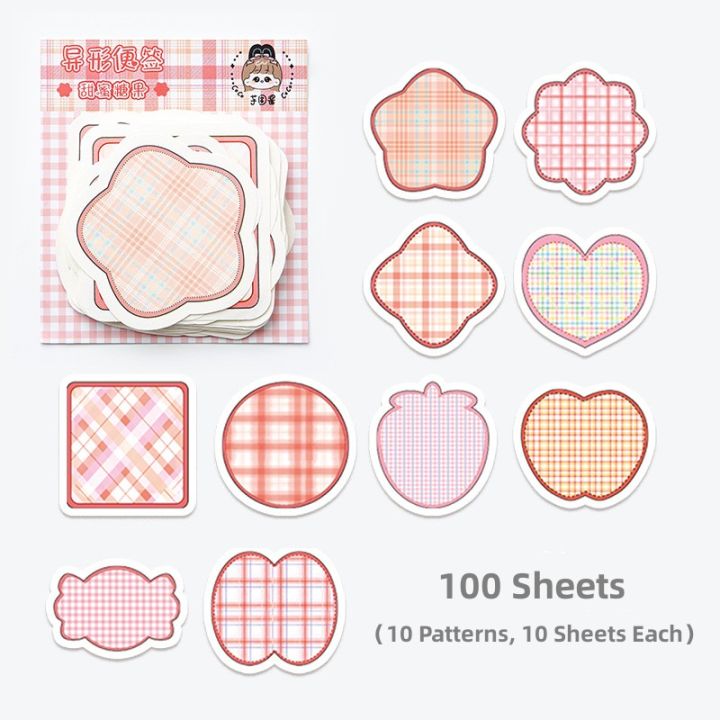 Panda%20Online%20100%20Sheets%20YYJ%20Special%20Shaped%20Note%20Series%20Irregular%20Lattice%20Grid%20Memo%20Pad%20Checkered%20Sticky%20Notes%20Album%20Diary%20Journal%20Decorative%20DIY%20Scrapbooking%20-%20Image%202